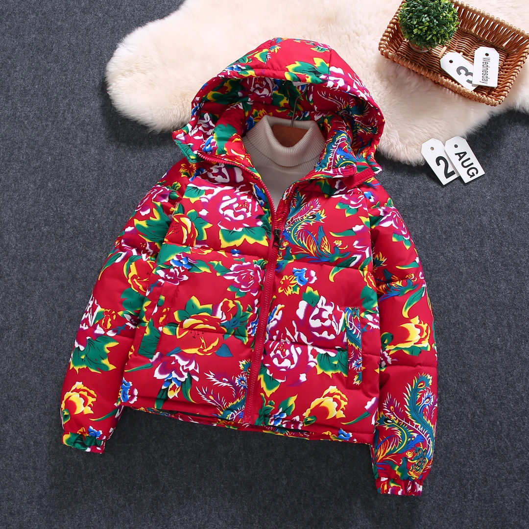 东北大花加厚保暖棉袄男女棉衣冬季抗寒棉衣修身喜庆网红国潮外套