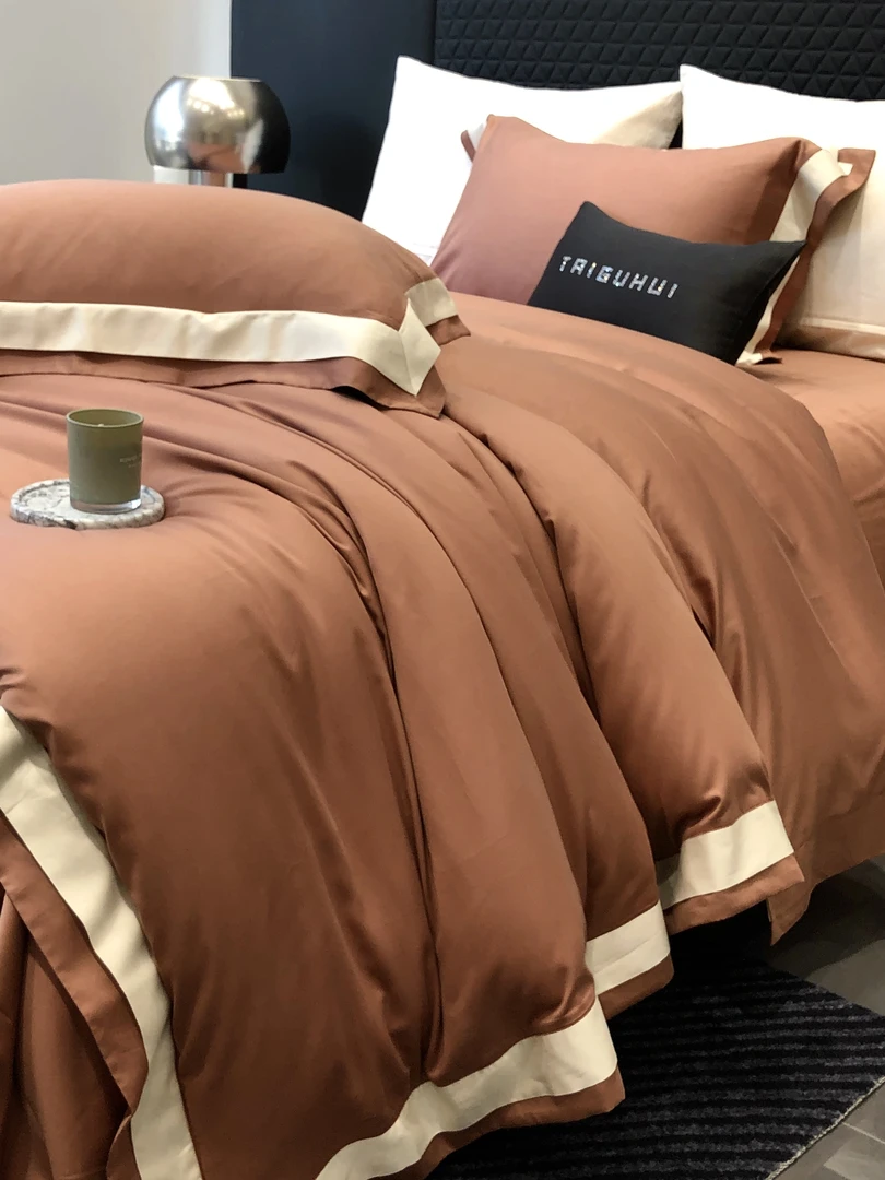 圣彼得  超细旦 天丝棉磨毛四件套  纯色加厚