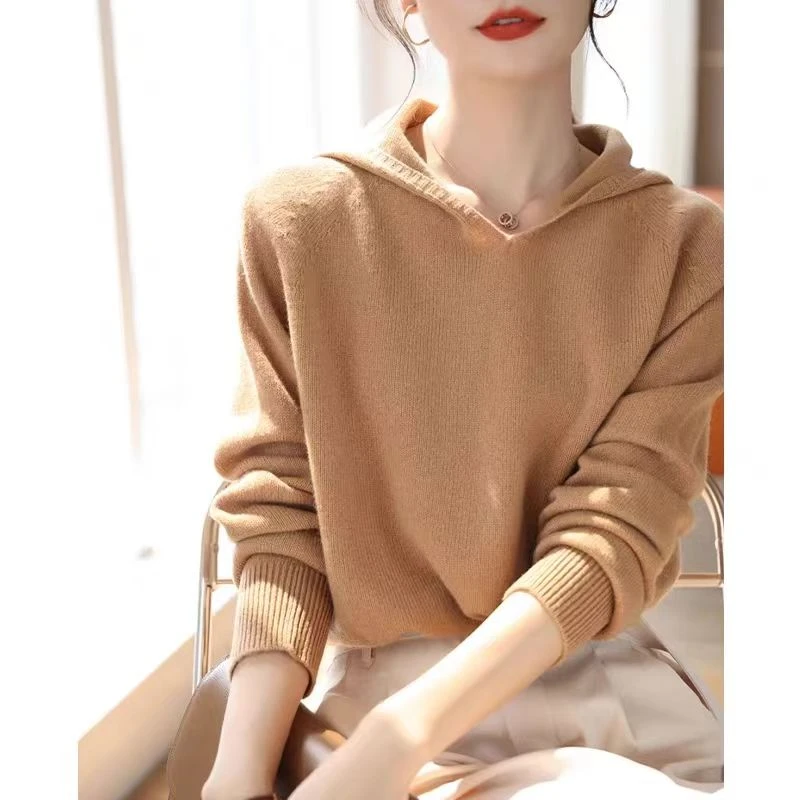 【百搭日记】无D推荐自留款一体成型连帽帽衫100羊毛长袖针织羊毛衫