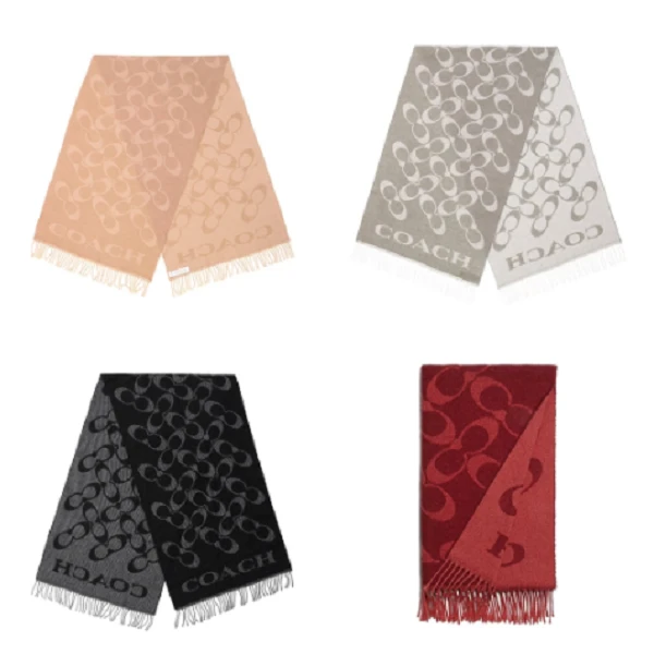 COACH/蔻驰羊毛围巾简约轻奢通勤时尚流苏围脖披巾女CB684