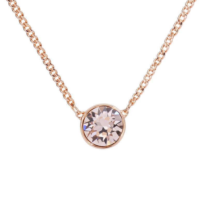 Givenchy/纪梵希单钻项链轻奢时尚女士简约经典镶嵌玫瑰金色