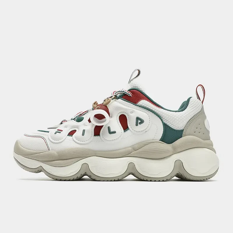 Fila/斐乐女士春季新款【圣诞配色豌豆】百搭增高运动鞋F12W511109F