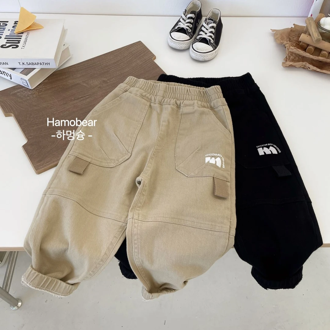 儿童拼接工装裤运动休闲裤KZ23817