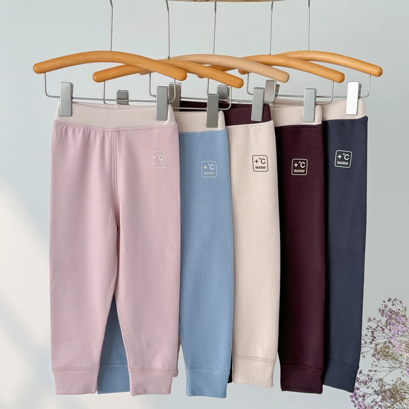【涵溪专属】儿童秋冬小奶皮加绒秋裤男女童保暖裤 TZ24907