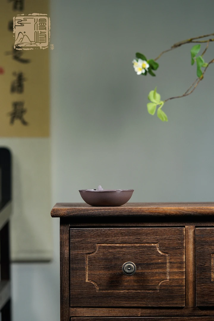 漫修（见山杯）宜兴紫砂主人杯天青泥全手工高端送礼杯高档茶道