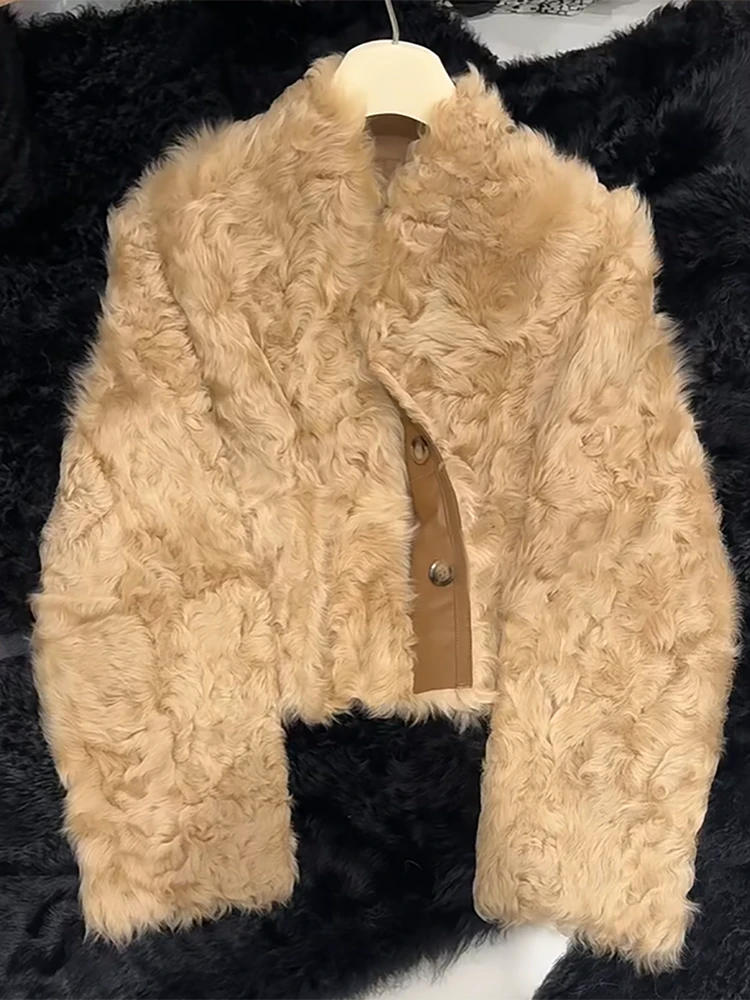 2024年新款冬季毛绒绒气质高级感小众短款外套女上晒百搭网红款潮