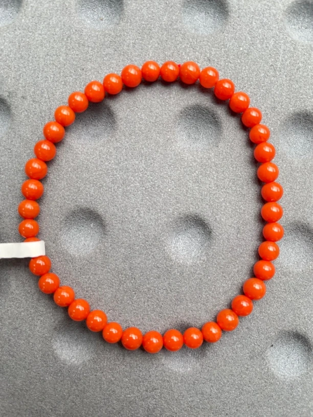 A81南红保山艳肉柿子红小精品单圈4mm+