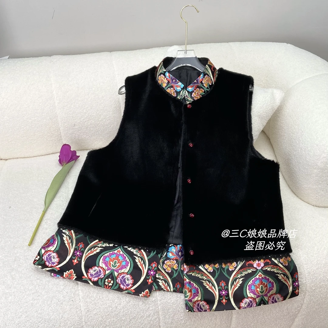 宸嫚三C娘娘23310新中式中国风时尚马夹