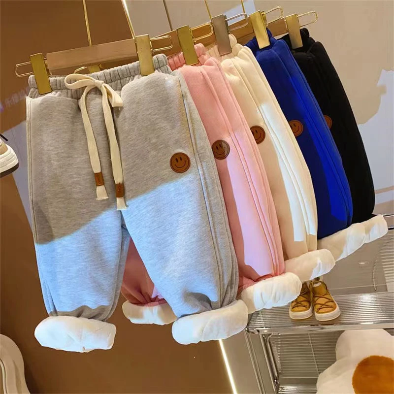 【萱萱妈婴童店】冬季新款儿童加绒加厚裤子保暖加厚卫裤