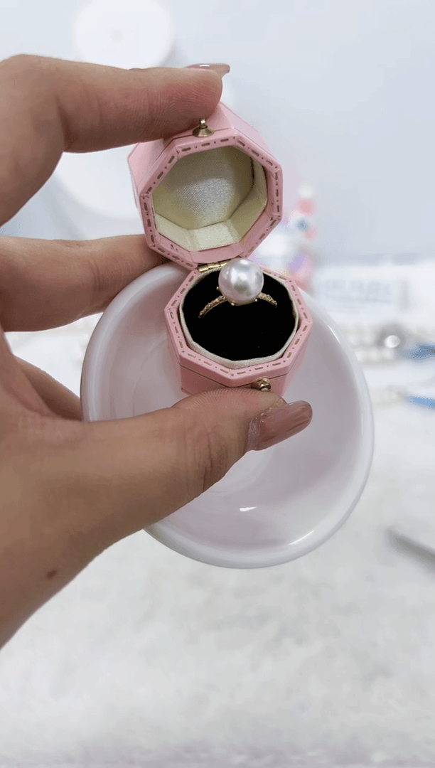 【闪购商品】海水珍珠DA18K金镶嵌FF   SS008澳白戒指9