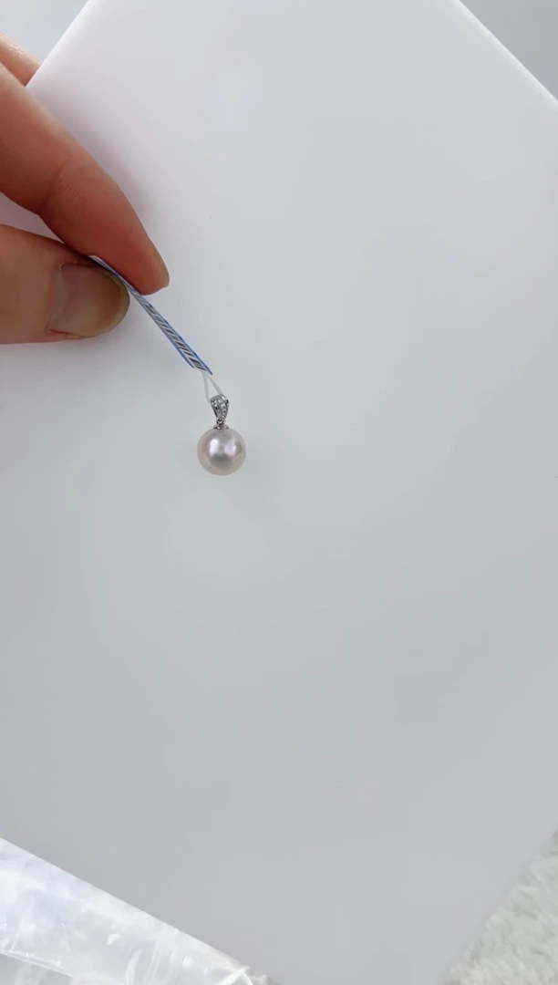 【闪购商品】淡水珍珠DA18K金镶嵌xl  b492  吊坠10