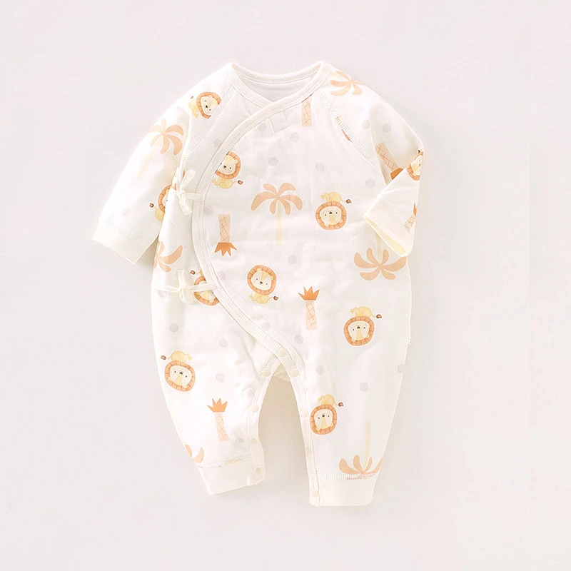 【40g】新生儿纯棉衣服初生婴儿连体衣宝宝可爱衣服秋冬夹棉蝴蝶衣
