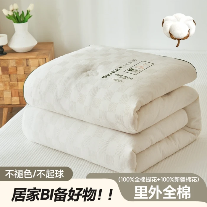 新款棉花被A类纯棉原棉100棉花冬被新疆棉棉被学生宿舍单人双人