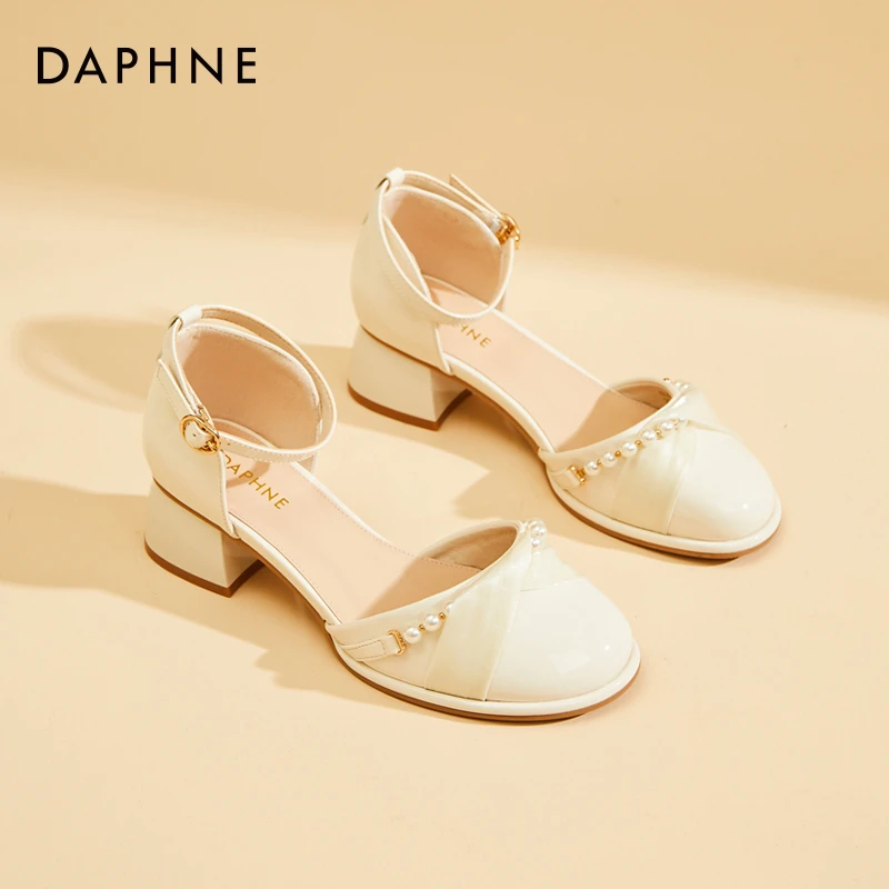 达芙妮法式玛丽珍鞋女款爆款2025新款网红百搭爆款配裙子包头凉鞋