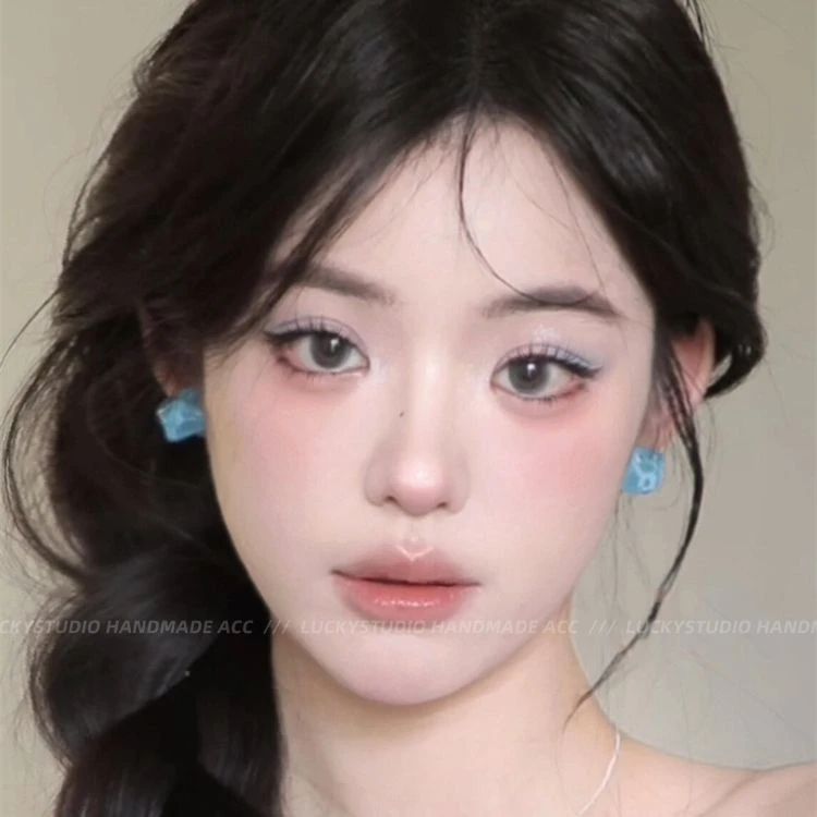 合金耳饰 多瑙河独特蓝紫色女适合夏天的耳环2024新款耳钉ins小众