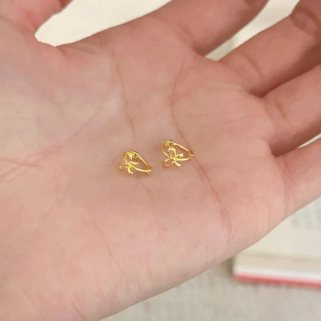 合金耳饰 迷你蝴蝶结耳环耳圈耳扣少女小巧高级感耳钉耳饰百搭
