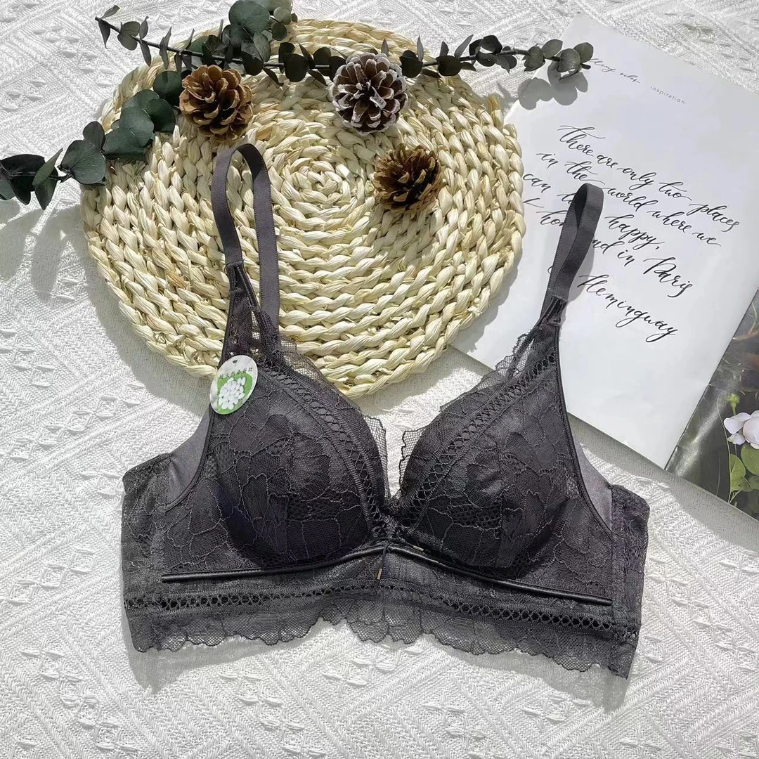 夏季性感蕾丝无钢圈透气桑蚕丝6067文胸36-38ab小c