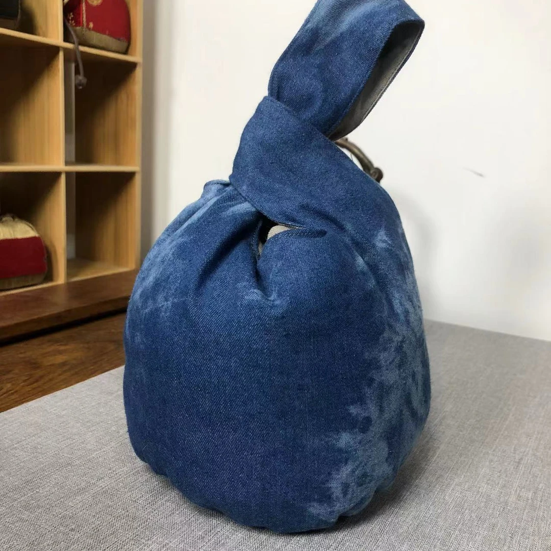 扎染手腕1壶4杯袋 茶道收纳袋 整套茶具 外出游玩茶事表演