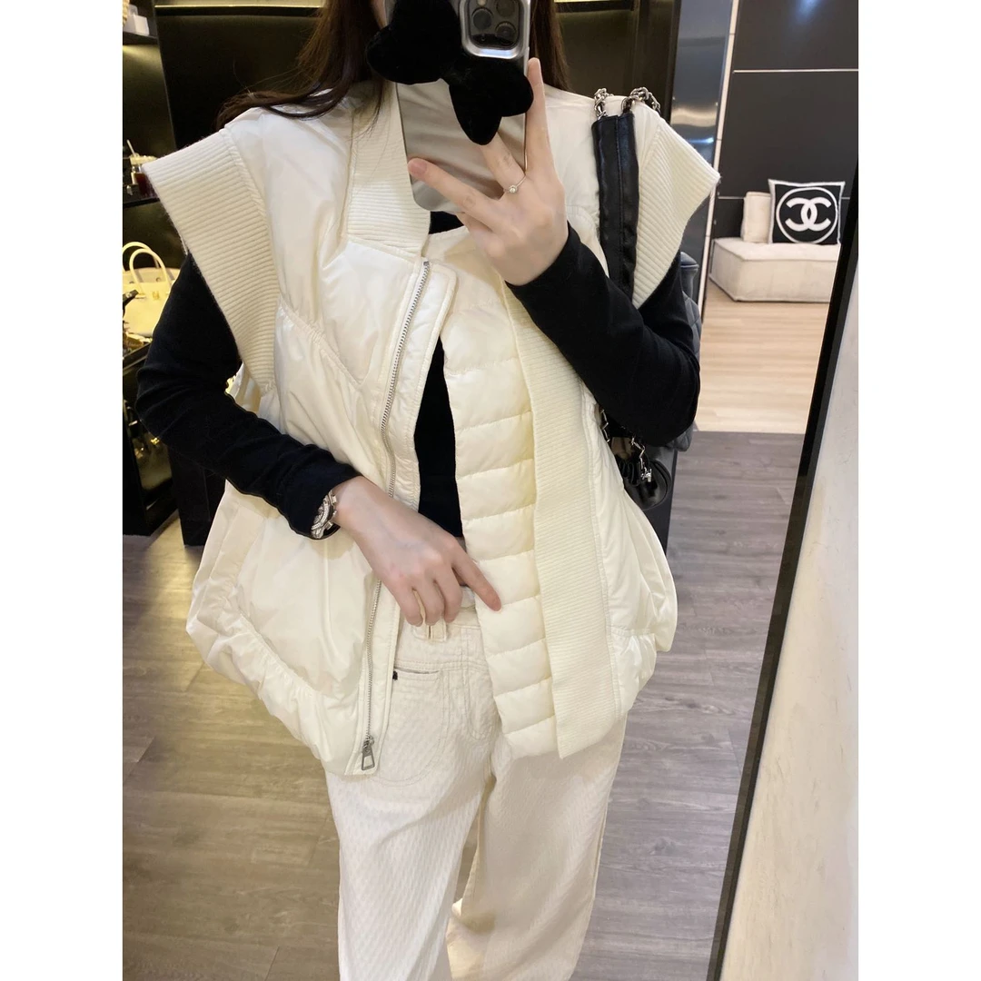 90白鸭绒 拼接针织马甲羽绒服 JHYRJN3301
