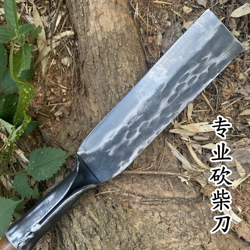 纯手工锻打直刀砍柴砍大竹户外伐木工具