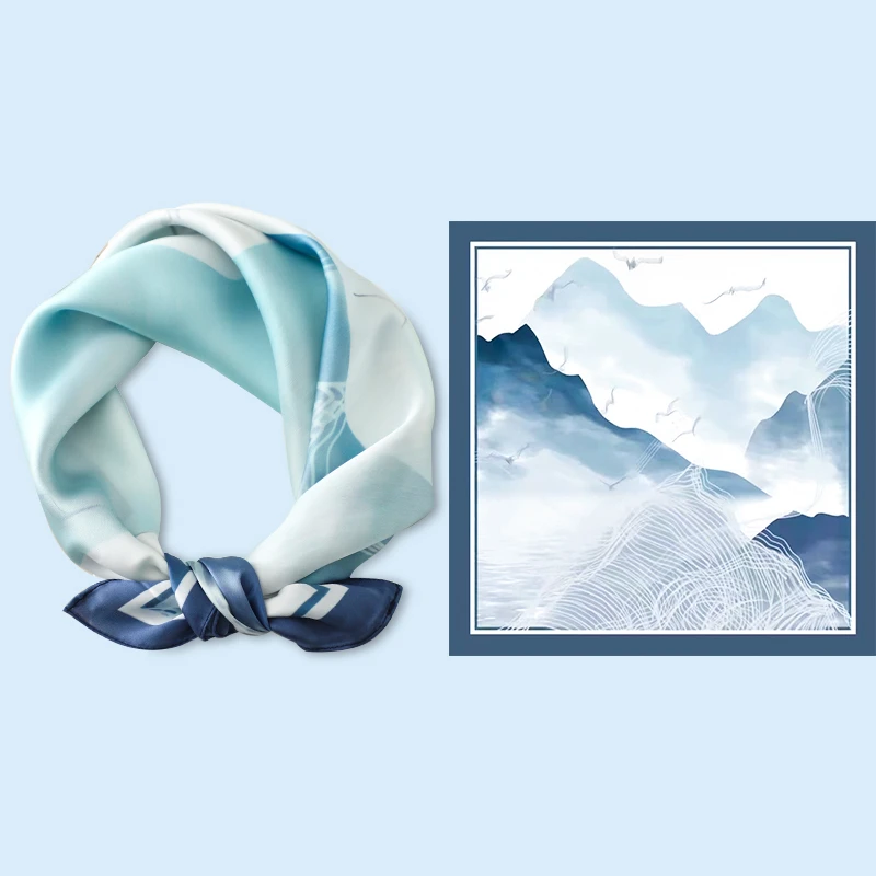 55x55小方巾丝巾女春秋夏季职业装饰护颈围脖子小领巾薄款围巾女