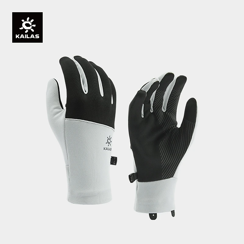 KAILAS凯乐石针织抓绒手套女款加绒保暖防滑可触屏防寒KM2464201