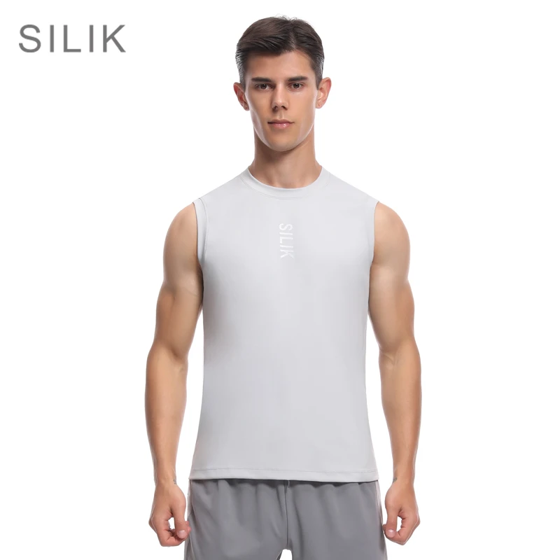 【主播推荐齐色齐码】偏大运动男健身服透气速干瑜伽无袖上衣