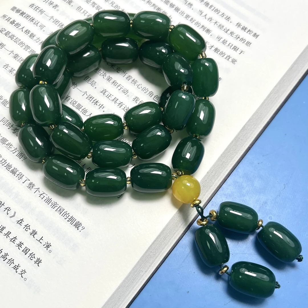 盛世典藏天然皇家绿桶珠玉石项链 138-多样性发货(3号)