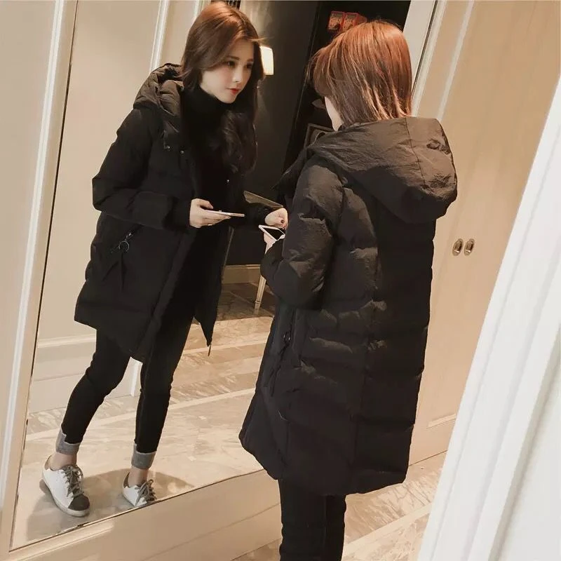 波司断码2023新款羽绒服服女中长款新款袄女冬季学生显瘦面包服原