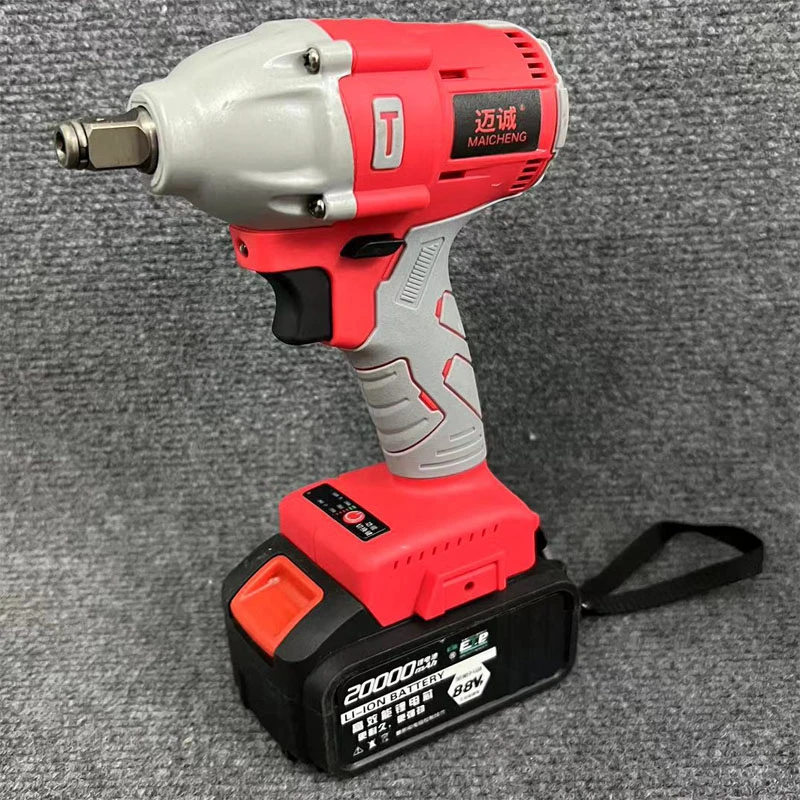 【10节两电座充】无刷带冲击包胶650N空心轴电扳手两批头一燕尾套筒