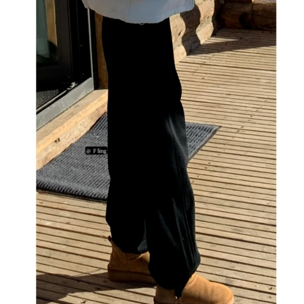 【芳龄F.LING】冬日伴侣 加绒休闲卫裤显瘦百搭FL0507