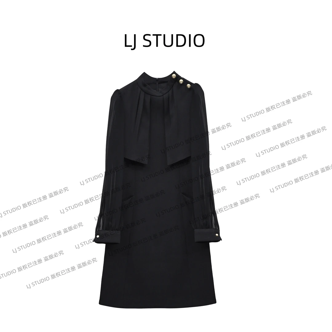 【丞丞编号18】早秋新款轻奢气质精致时尚收腰显瘦连衣裙LJ0047