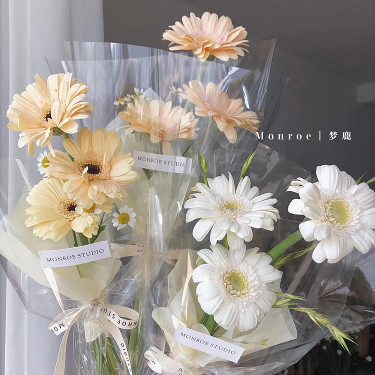 加厚玻璃纸鲜花包装纸全透明玻璃纸草莓防尘包装纸手工DIY包花纸