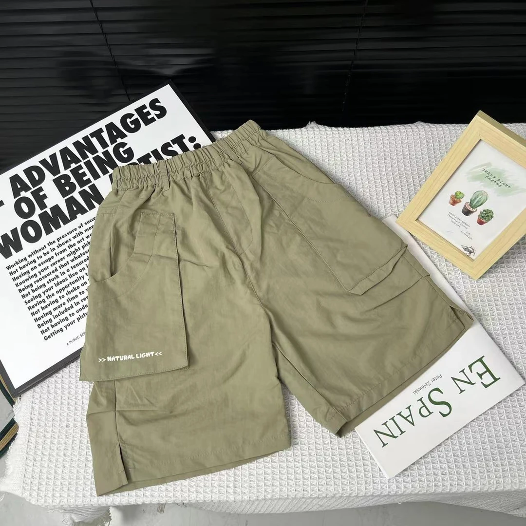 舅舅严选童装男童潮流工装夏季宽松短裤立体口袋五分工装裤Y00016