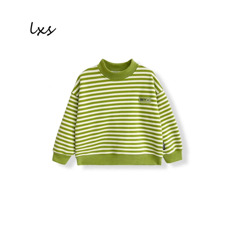 舅舅严选童装冬款加绒韩版百搭休闲潮流长袖儿童圆领套头卫衣Q267