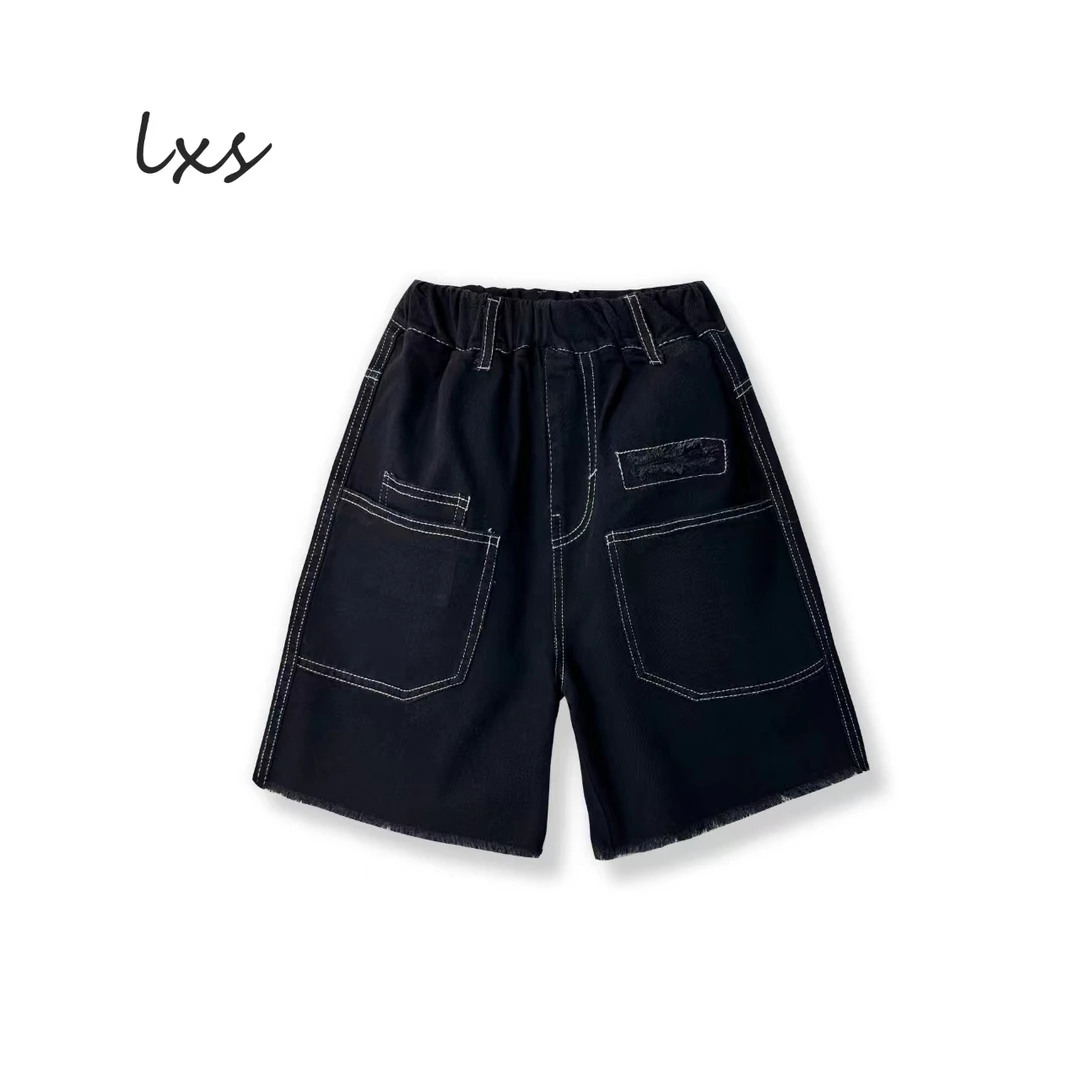 儿童男童夏季韩版百搭水洗牛仔流行时尚短裤Y00013舅舅严选童装