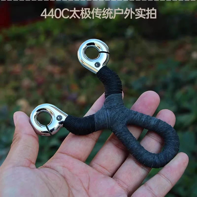 弓途440C太极传统弹弓渐变弓眼全数控直板不锈钢户外精品