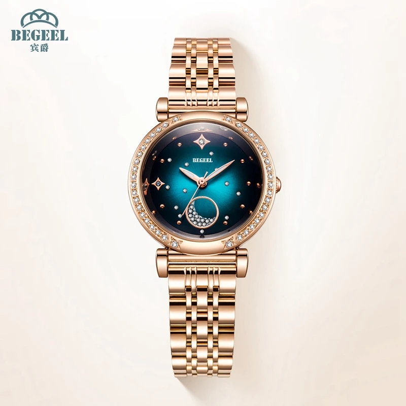 宾爵BEGEEL-T梦想系列星月誓言进口石英女表B1690L