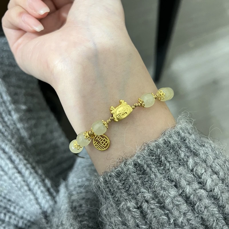福字diy材料包手工编织玉兔编绳手链礼物送女生闺蜜