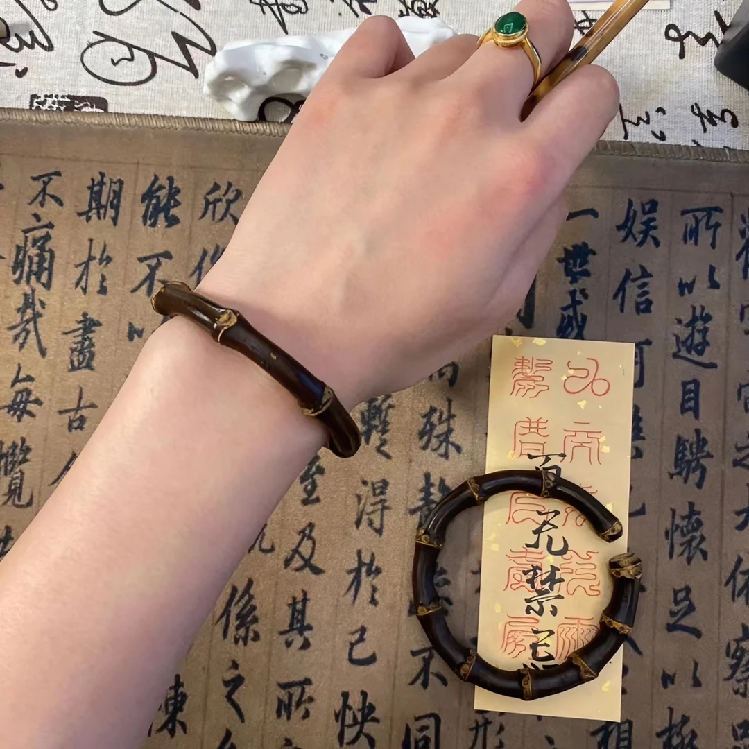非金属手链 手工DIY复古紫竹藤时尚简约手环材料包送女朋友礼物