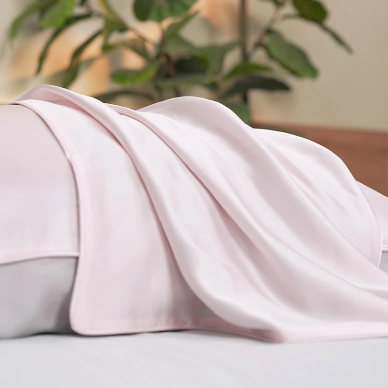 江南古韵桑蚕丝天丝AB面纯色枕套48*74CM