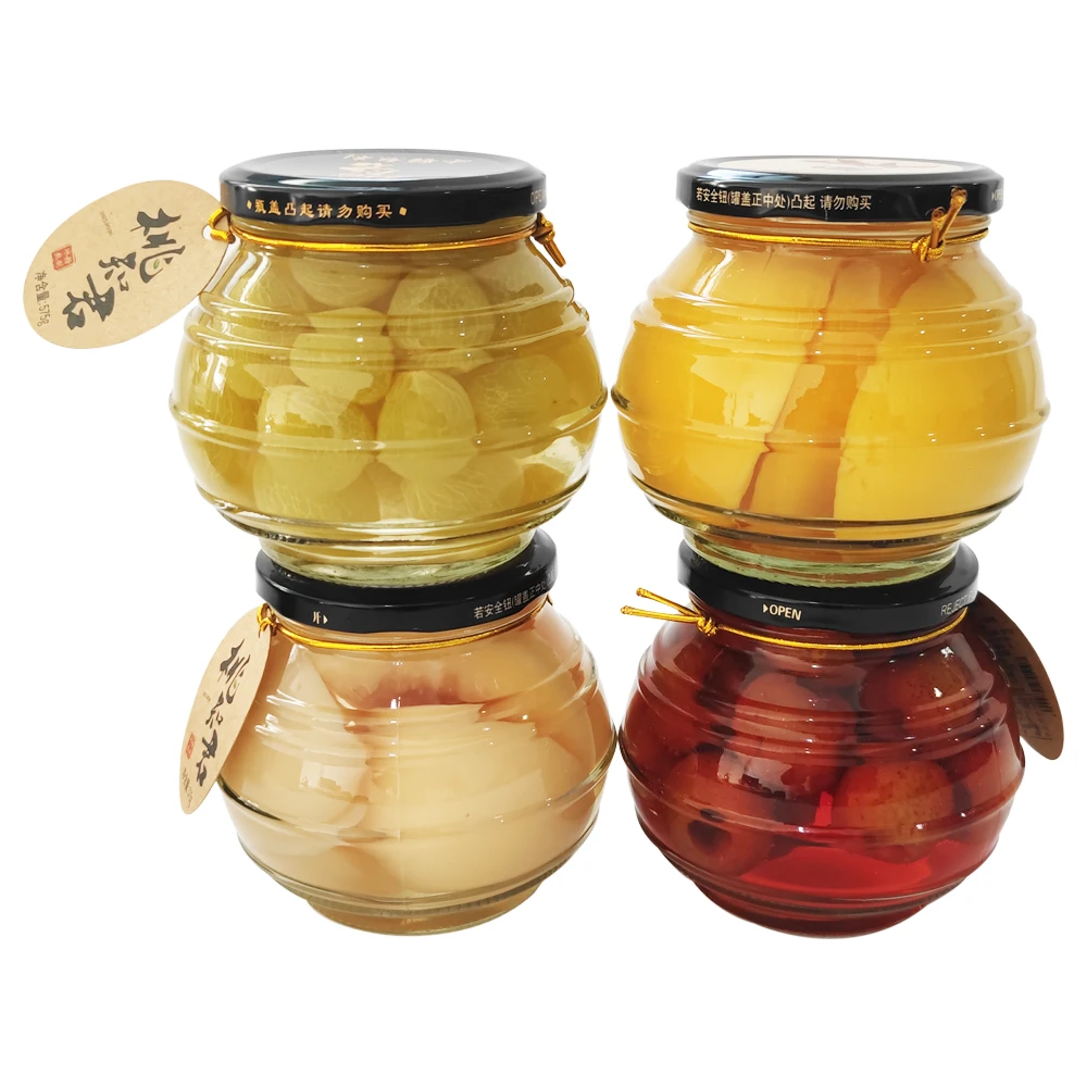 桃知君水果罐头575g*2罐冰糖黄桃葡萄山楂罐头大容量玻璃瓶罐新鲜