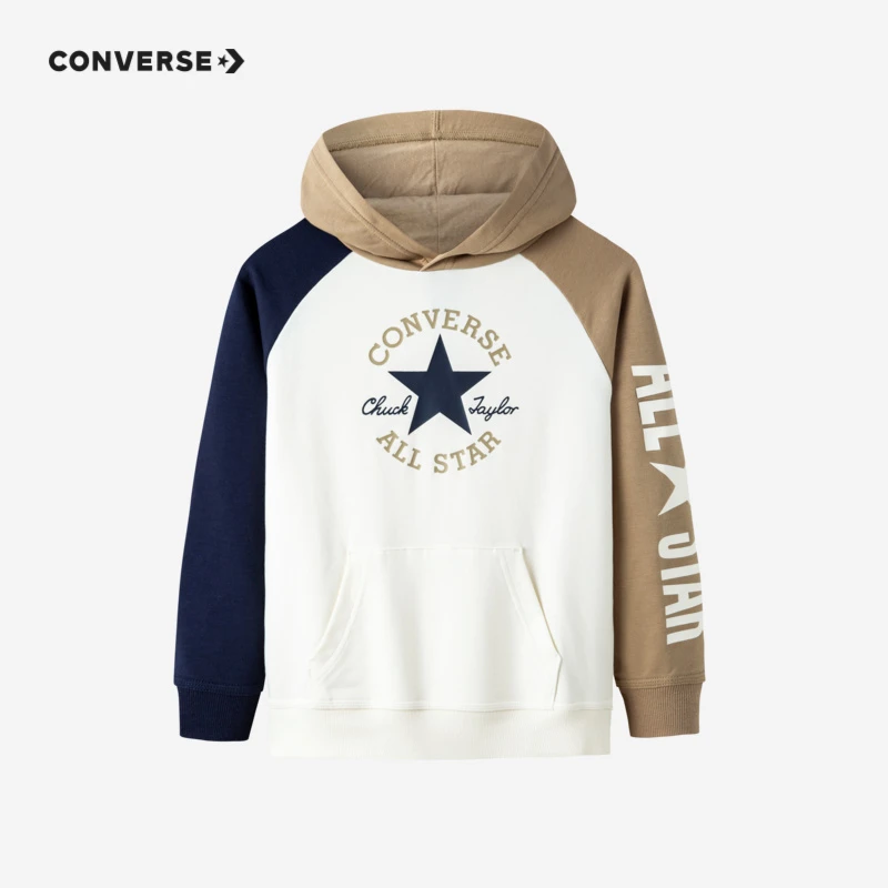 【ROOKIE旗舰】现货Converse匡威童装拼色连帽卫衣CNVN-PO-D089