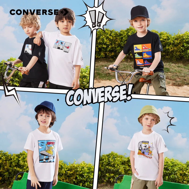 【Rookie旗舰】Converse匡威童装男童短袖夏季透气冰感T恤D937/D940