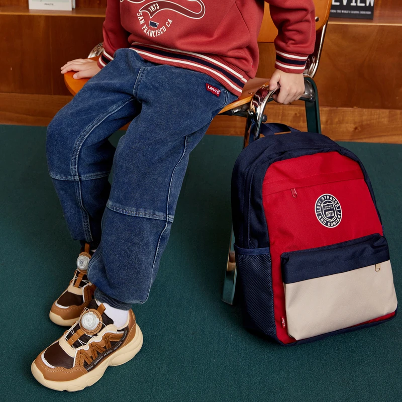 Levi's李维斯童装男童加绒保暖牛仔裤秋冬儿童休闲百搭牛仔长裤