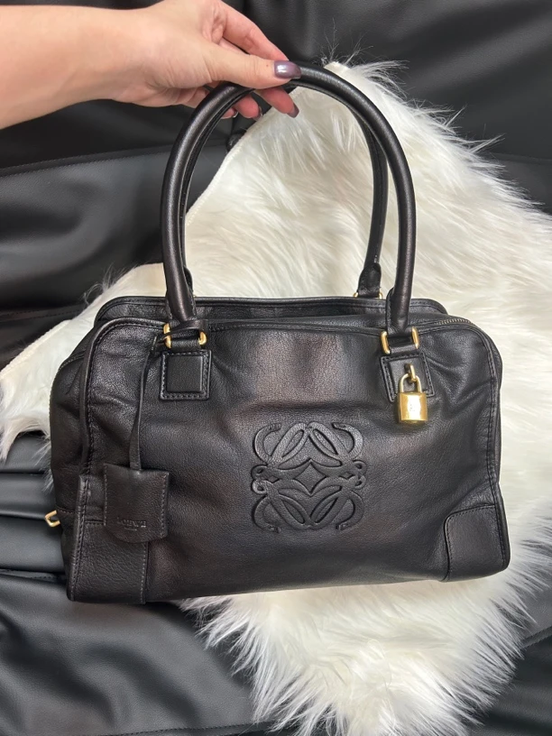 95新 LOEWE/罗意威 黑色amazona手提包单肩包