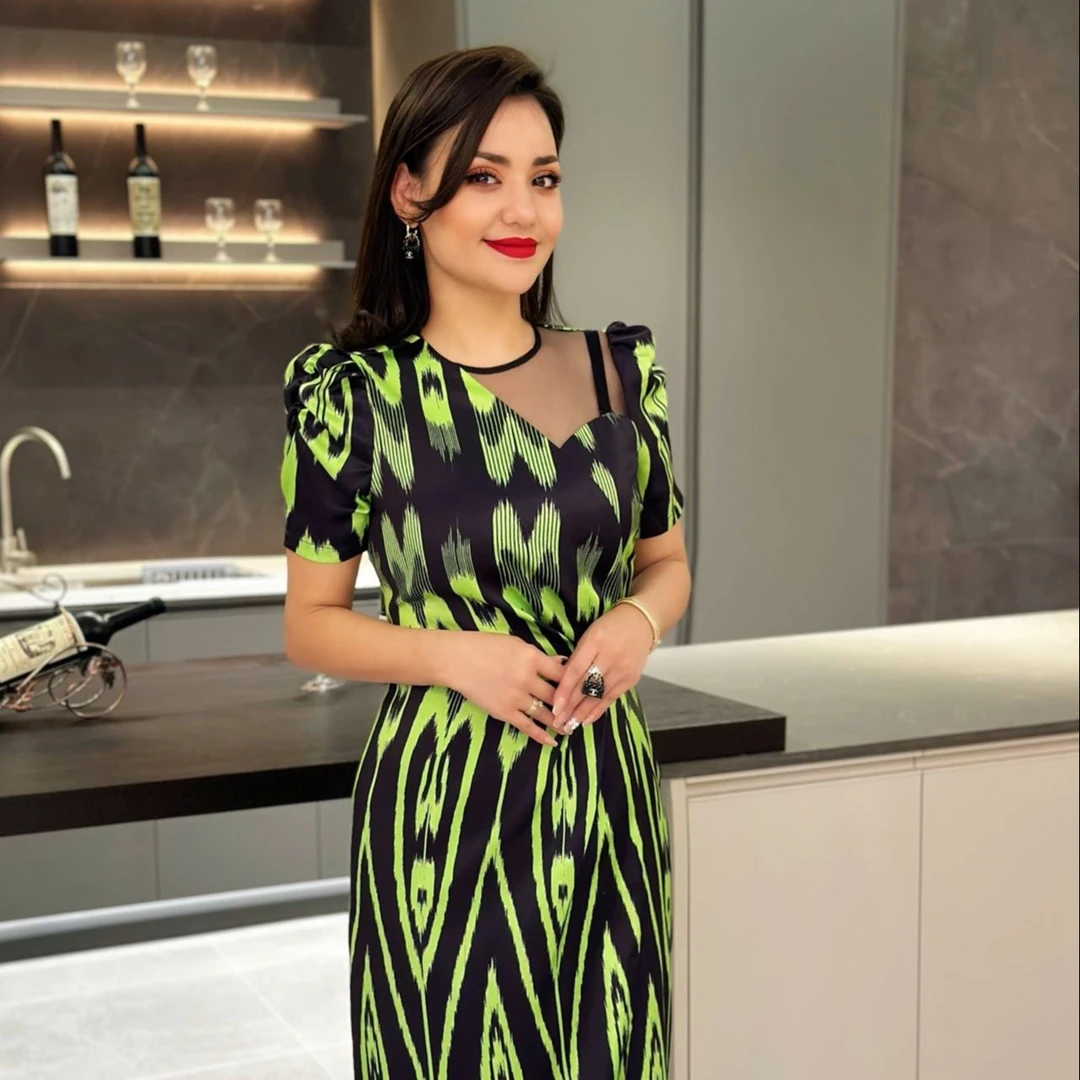 MUBINE 新款春夏季短袖修身民族风连衣裙 2377（特价）