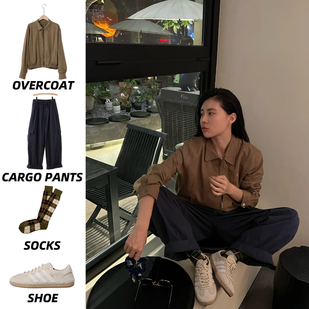 【GSD】拉夫亚麻小众百搭外套-早春女外套休闲翻领上衣-3018