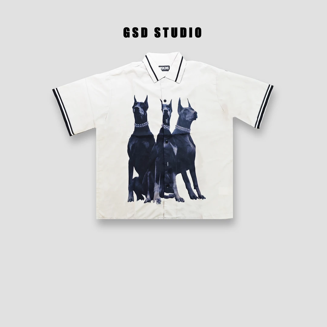 【GSD】狗狗狗-夏季休闲衬衫T恤-W664