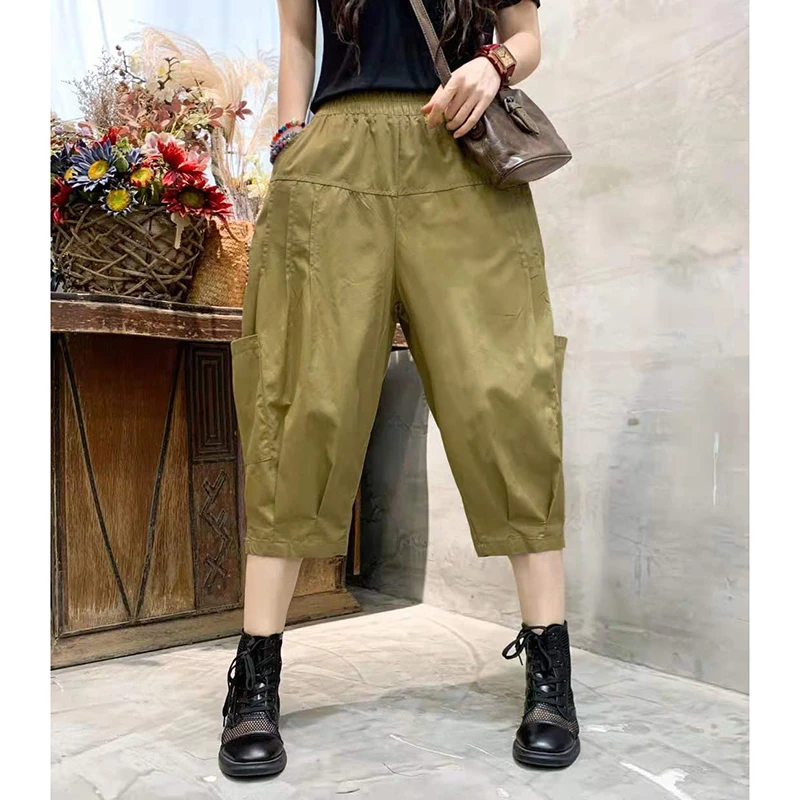 2025夏季新款七分哈伦裤女薄款休闲裤宽松显瘦时尚小脚裤子